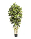 Nearly Natural 6ft Croton Silk Tree