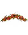 Nearly Natural 6ft. Fall Ranunculus, Hydrangea & Berries Autumn Artificial  Garland In Multi