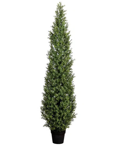 Nearly Natural 6ft Indoor/outdoor Uv-resistant Artificial Boxwood Topiary Tree In Green
