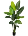 Nearly Natural 6ft Indoor/outdoor Uv-resistant Artificial Travelers Palm Tree In Green