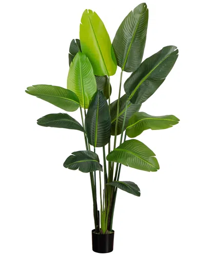 Nearly Natural 6ft Indoor/outdoor Uv-resistant Artificial Travelers Palm Tree In Green