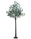 Shop Nearly Natural 6ft Lighted Artificial Eucalyptus Tree With 420 Warm White Led  Lights In Green