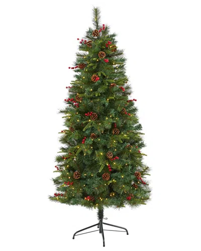Nearly Natural 6ft. Mixed Pine Artificial Christmas Tree In Green
