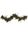 Nearly Natural 6ft Pinecone & Pine Artificial Garland In Green