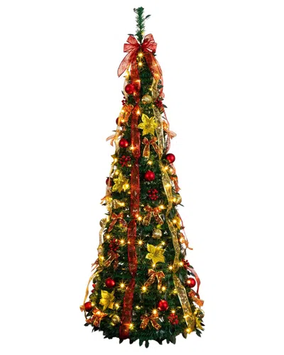 NEARLY NATURAL NEARLY NATURAL 6FT. PRE-LIT ARTIFICIAL POP UP CHRISTMAS TREE