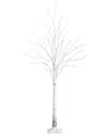 Nearly Natural 6ft Pre-lit Artificial White Birch Tree With 400 Color Changing  Led Lights In White