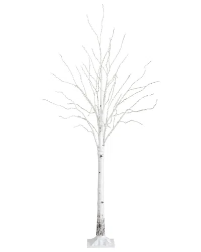 Nearly Natural 6ft Pre-lit Artificial White Birch Tree With 400 Color Changing  Led Lights