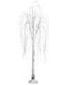Nearly Natural 6ft Pre-lit Artificial White Weeping Willow Tree With 160 Warm  White Led Lights In White