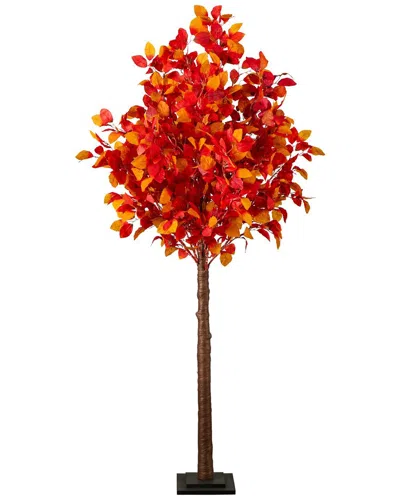 Nearly Natural 6ft. Pre-lit Autumn Artificial Fall Tree In Orange