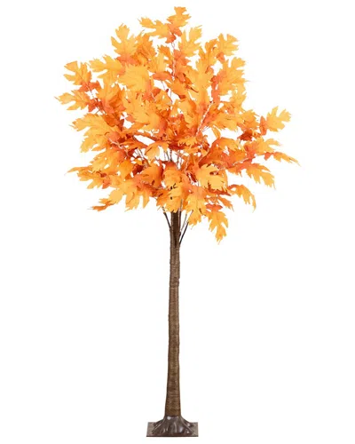 Nearly Natural 6ft. Pre-lit Autumn Maple Artificial Fall Tree Wit In Multi