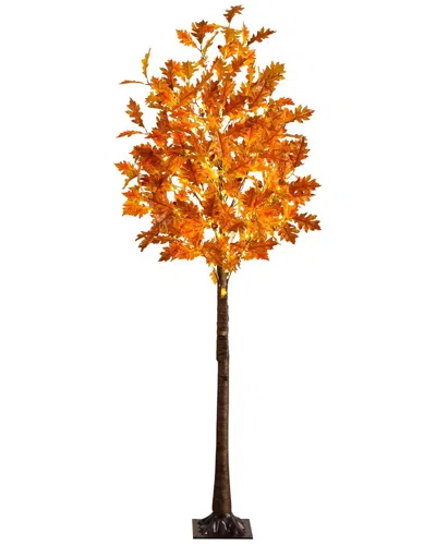 Nearly Natural 6ft. Pre-lit Burnt Orange Autumn Maple Artificial Fall Tree