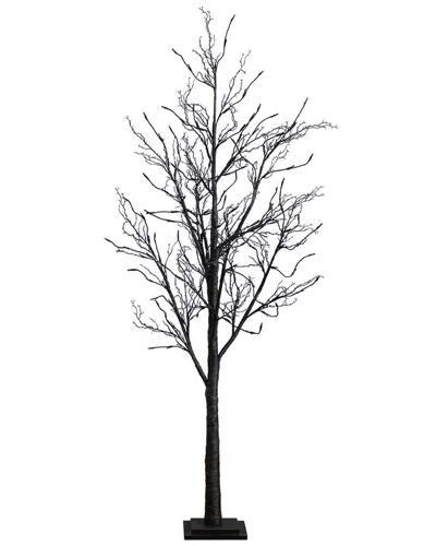 Nearly Natural 6ft. Pre-lit Halloween Black Twig Artificial Fall