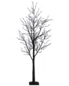 Nearly Natural 6ft. Pre-lit Halloween Black Twig Artificial Fall