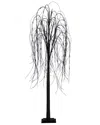 Nearly Natural 6ft. Pre-lit Halloween Black Willow Artificial Fal