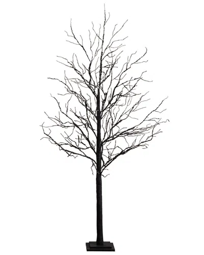 Nearly Natural 6ft. Pre-lit Halloween Deluxe Black Twig Artificia