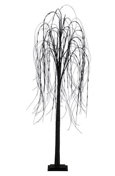 Nearly Natural 6ft Prelit Halloween Black Willow Tree