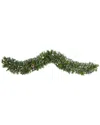 Nearly Natural 6ft Snow Tipped Christmas Artificial Garland In Green