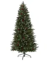 Nearly Natural 6ft. Snow Tipped Portland Spruce Artificial Christmas Tree In Green