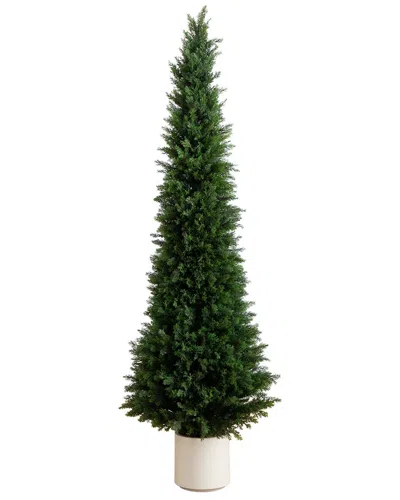 Nearly Natural 6ft. Uv Resistant Artificial Cedar Tree In Decorat