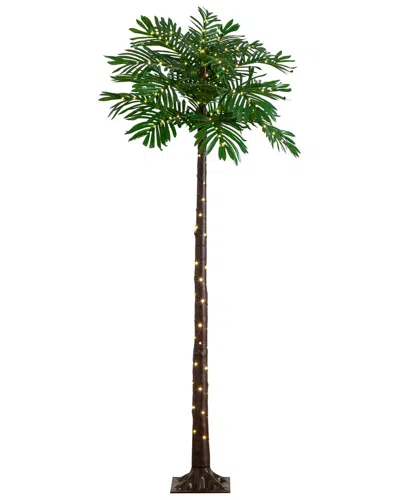 Nearly Natural 6ft. Uv Resistant Lighted Artificial Palm Tree Wit