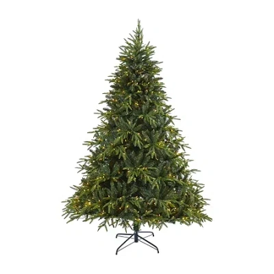 Nearly Natural 7 Foot Fir With 2552 Tips And 500 Clear Led Lights Pre-lit Christmas Tree In Green