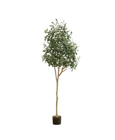 Nearly Natural 72" Artificial Olive Tree In Green