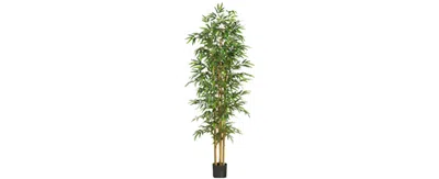 Nearly Natural 75" Artificial Bamboo Tree In Green