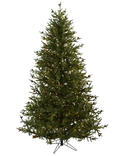 Nearly Natural 7.5ft. Classic Pine & Pinecone Christmas Tree In Green