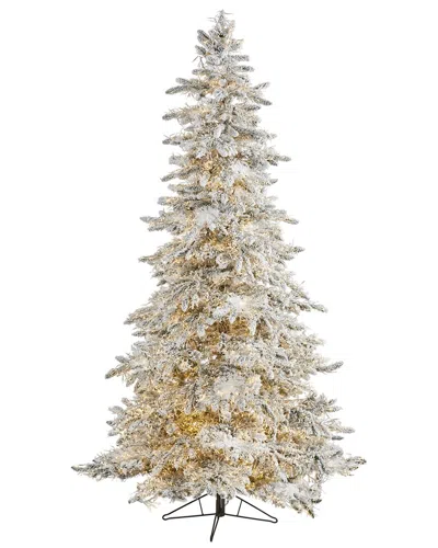 NEARLY NATURAL NEARLY NATURAL 7.5FT. FLOCKED GRAND NORTHERN ROCKY FIR ARTIFICIAL CHRISTMAS  TREE