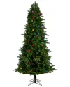 Nearly Natural 7.5ft. Montana Mountain Fir Artificial Christmas Tree In Green