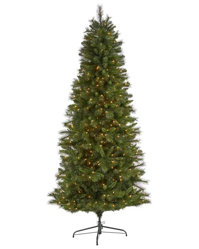 Nearly Natural 7.5ft. Slim West Virginia Mountain Pine Artificial Christmas  Tree In Green