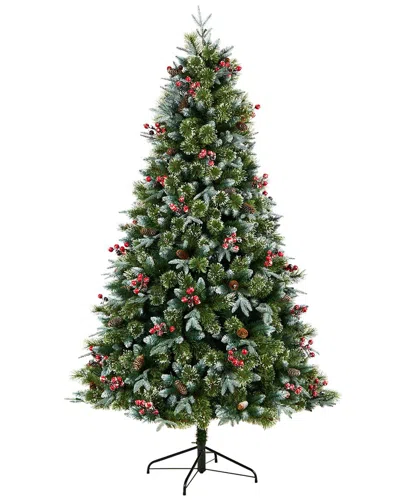 Nearly Natural 7.5ft. Snow Tipped Aspen Spruce Pre-lit Artificial Christmas  Tree In Green