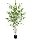 Nearly Natural 7ft Artificial Birch Tree With Real Touch Leaves In Green