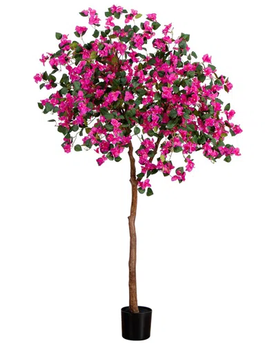 Nearly Natural 7ft Artificial Bougainvillea Tree In Pink