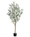 Nearly Natural 7ft Artificial Greco Olive Tree In Green