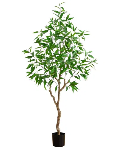 Nearly Natural 7ft. Artificial Long Leaf Greco Eucalyptus Tree Wi In Green