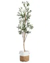 Nearly Natural 7ft. Artificial Olive Tree With Natural Trunk And