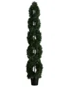 Nearly Natural 8ft. Double Pond Cypress Spiral Topiary Uv Resista