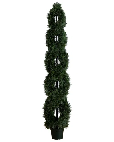 Nearly Natural 8ft. Double Pond Cypress Spiral Topiary Uv Resista