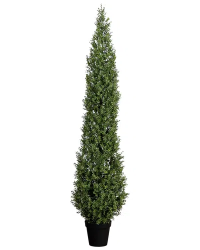 Nearly Natural 7ft Indoor/outdoor Uv-resistant Artificial Boxwood Topiary Tree In Green