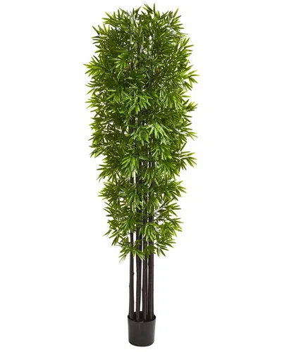 Nearly Natural 7ft Indoor/outdoor Uv-resistant Bamboo Artificial Tree In Green