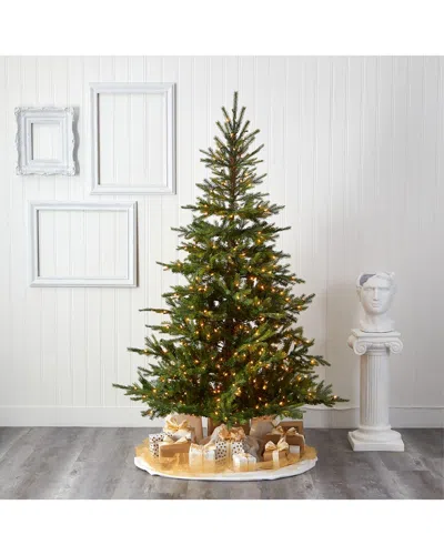 Nearly Natural 7ft. North Carolina Spruce Artificial Christmas Tree With 450 Clear Lights And 931 Be In Green