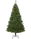 Nearly Natural 7ft. Northern Tip Pine Artificial Christmas Tree With 350 Clear Led Lights In Green
