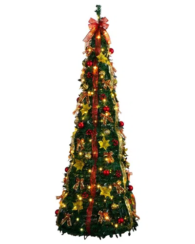 NEARLY NATURAL NEARLY NATURAL 7FT. PRE-LIT ARTIFICIAL POP UP CHRISTMAS TREE