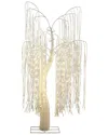 Nearly Natural 7ft. Pre-lit Artificial White Willow Tree In Gold