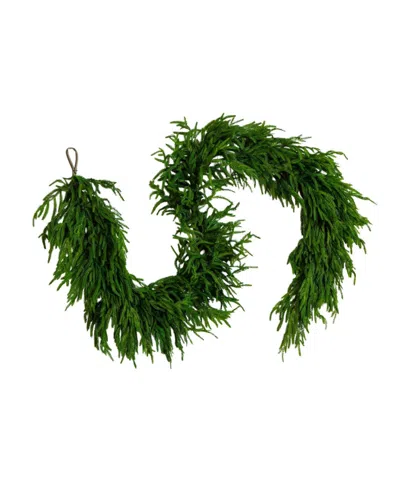 Nearly Natural 8" Artificial Touch Norfolk Island Pine Garland With Natural Look In Green