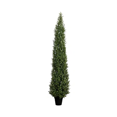Nearly Natural 8' Uv Resistant Artificial Boxwood Topiary Tree (indoor/outdoor) In Green