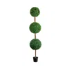 Nearly Natural 8ft Uv-resistant Artificial Triple Ball Boxwood Topiary Tree  (indoor/outdoor) In Green