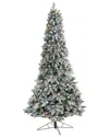 Nearly Natural 8.5ft. Flocked British Columbia Mountain Fir Artificial  Christmas Tree In Green