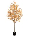 Nearly Natural 8ft. Artificial Autumn Fall Eucalyptus Tree
